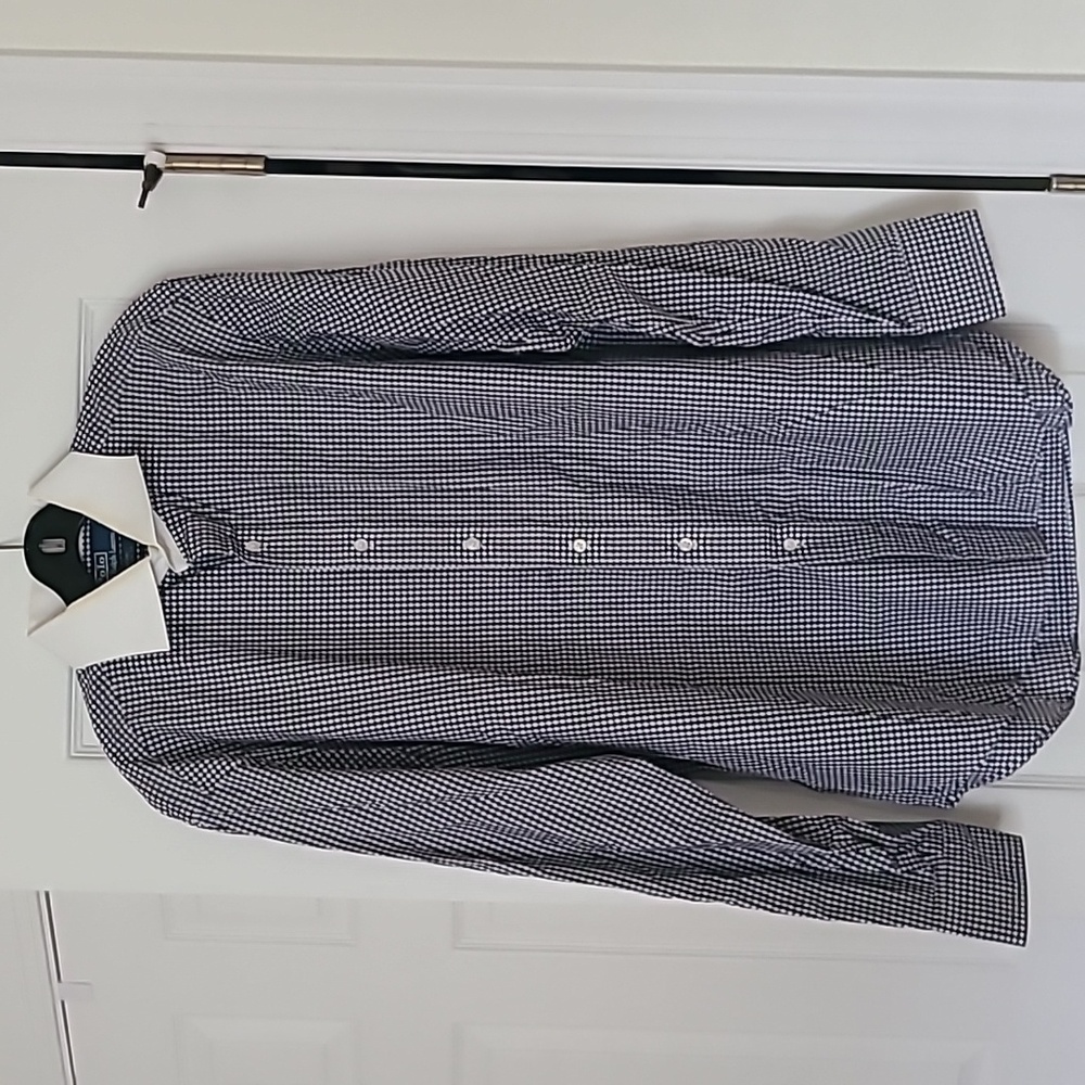 Men's Polo Checkered Dress Shirt